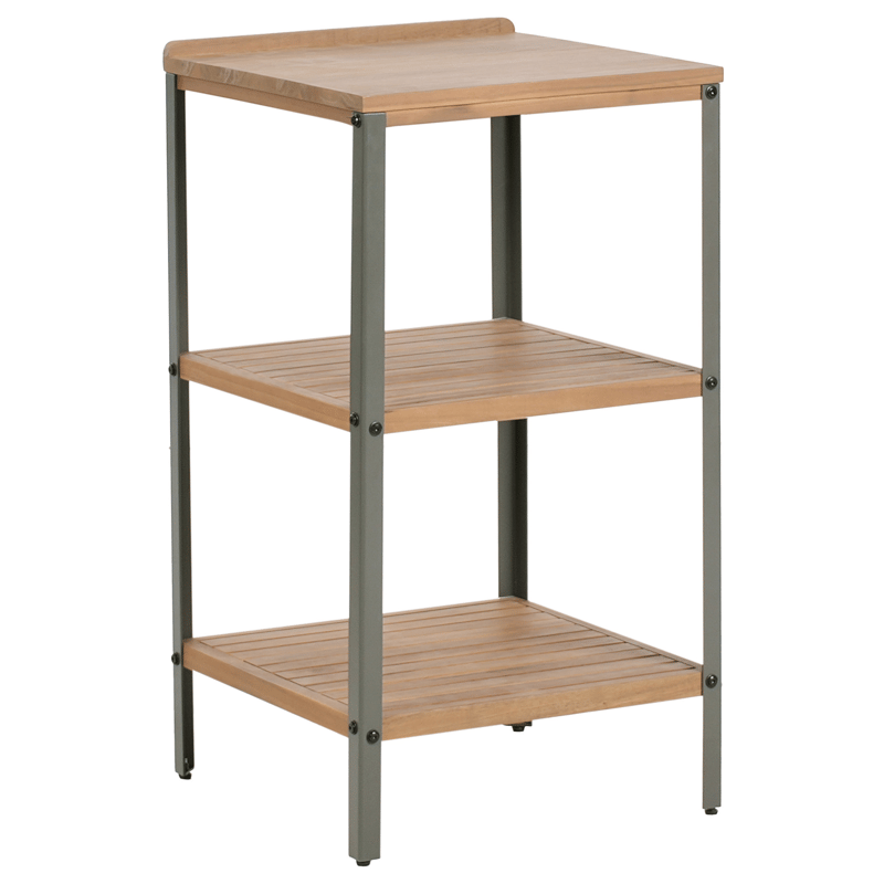 3-Delat Utekök med Vask Ivrea Akaciaträ - Brun/Grå/Silver - Trädgård & spabad - Grillar & matlagning utomhus - Utekök - Färdiga utekök