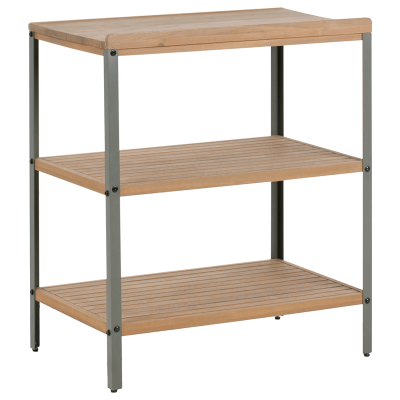 3-Delat Utekök med Vask Ivrea Akaciaträ - Brun/Grå/Silver - Trädgård & spabad - Grillar & matlagning utomhus - Utekök - Färdiga utekök