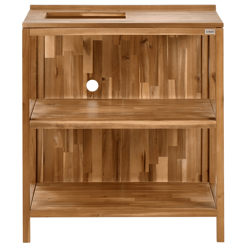 3-Delat Utekök med Vask Venosa Akaciaträ - Brun/Svart/Silver - Trädgård & spabad - Grillar & matlagning utomhus - Utekök - Färdiga utekök