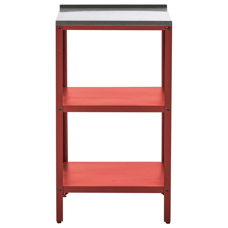 3-Delat Utekök med Vask Vilama Stål - Röd/Silver - Trädgård & spabad - Grillar & matlagning utomhus - Utekök - Färdiga utekök