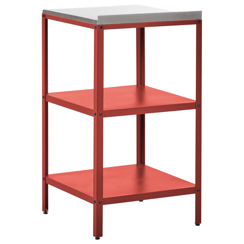 3-Delat Utekök med Vask Vilama Stål - Röd/Silver - Trädgård & spabad - Grillar & matlagning utomhus - Utekök - Färdiga utekök