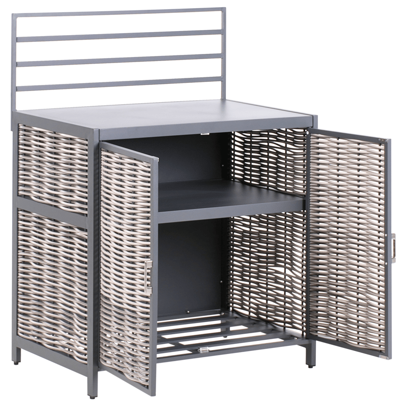 4-Delat Utekök med Vask Mirador Konstrotting - Grå/Beige - Trädgård & spabad - Grillar & matlagning utomhus - Utekök - Färdiga utekök