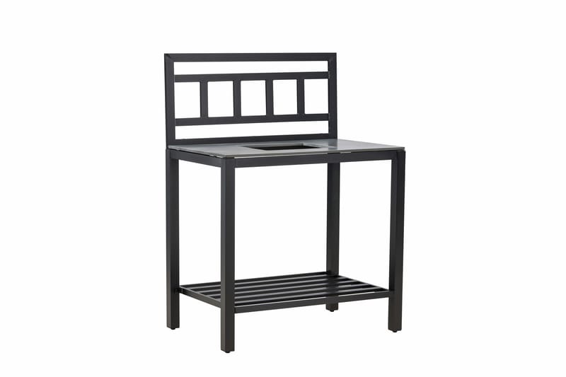 Alicante garden kitchen table with hole black/fiber concrete - Svart - Trädgård & spabad - Grillar & matlagning utomhus - Utekök - Färdiga utekök