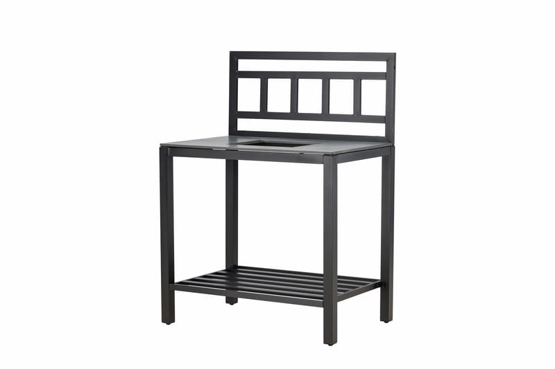 Alicante garden kitchen table with hole black/fiber concrete - Svart - Trädgård & spabad - Grillar & matlagning utomhus - Utekök - Färdiga utekök