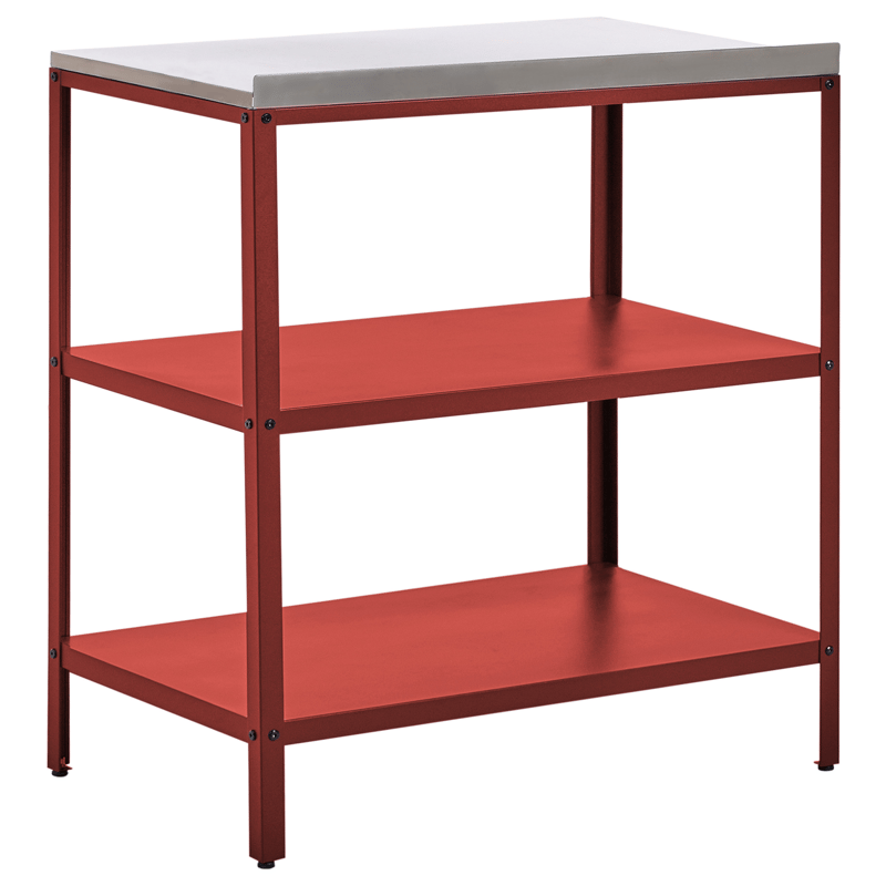 Köksö För Utomhusbruk Vilama - Röd/Silver - Trädgård & spabad - Grillar & matlagning utomhus - Utekök - Färdiga utekök