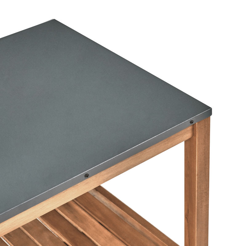 Köksö med Vask För Utomhusbruk Brucoli Akaciaträ - Brun/Grå/Svart/Silver - Trädgård & spabad - Grillar & matlagning utomhus - Utekök - Färdiga utekök