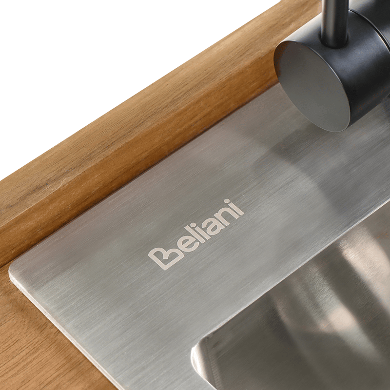 Köksö med Vask För Utomhusbruk Venosa Akaciaträ Brun/ - Brun/Svart - Trädgård & spabad - Grillar & matlagning utomhus - Utekök - Färdiga utekök