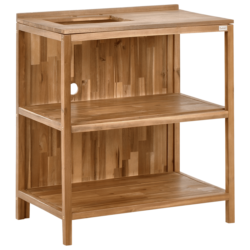 Köksö med Vask För Utomhusbruk Venosa Akaciaträ Brun/ - Brun/Svart - Trädgård & spabad - Grillar & matlagning utomhus - Utekök - Färdiga utekök