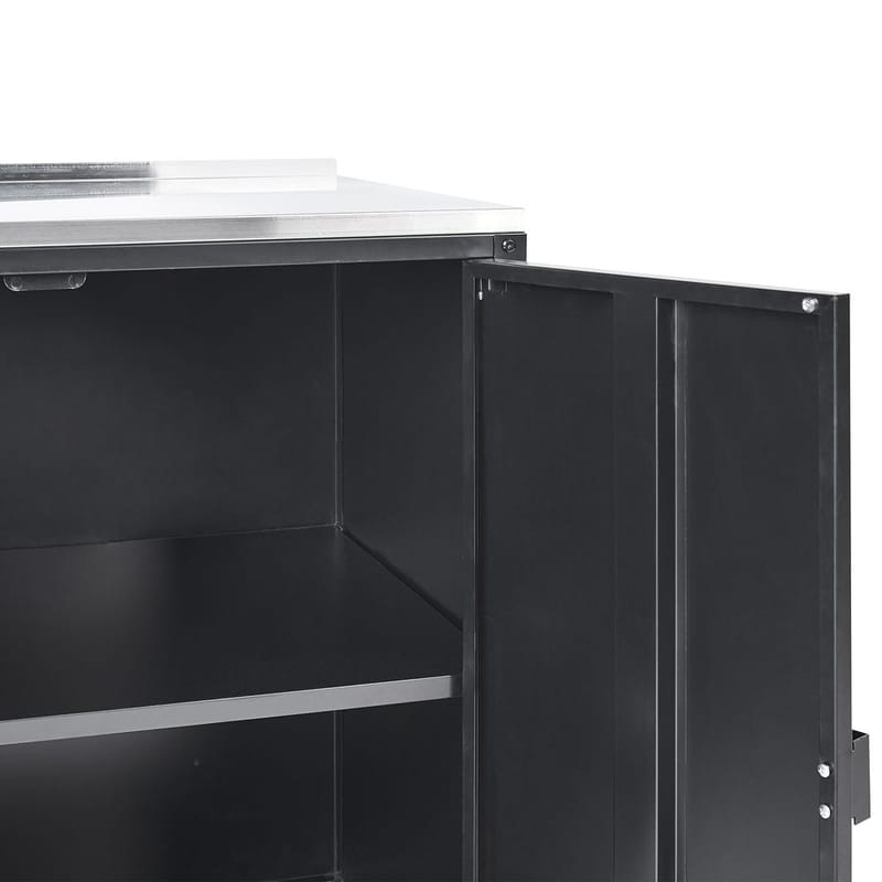 Kökskåp med vask Vilama - Svart - Trädgård & spabad - Grillar & matlagning utomhus - Utekök - Färdiga utekök