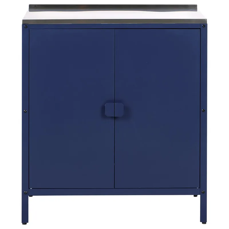 Kökskåp Vilama - Blå, Silver - Trädgård & spabad - Grillar & matlagning utomhus - Utekök - Färdiga utekök