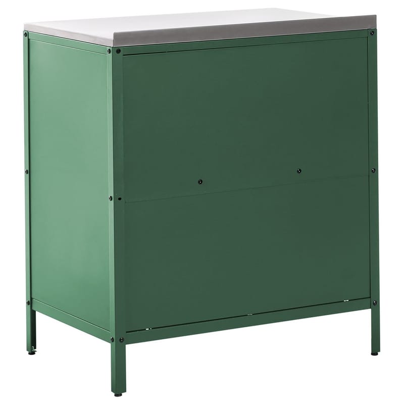 Kökskåp Vilama - Grön, Silver - Trädgård & spabad - Grillar & matlagning utomhus - Utekök - Färdiga utekök