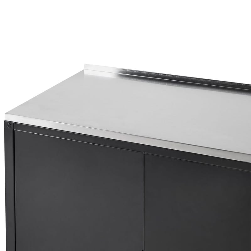Kökskåp Vilama - Svart, Silver - Trädgård & spabad - Grillar & matlagning utomhus - Utekök - Färdiga utekök