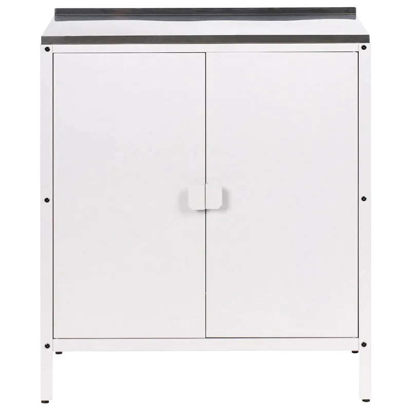 Kökskåp Vilama - Vit, Silver - Trädgård & spabad - Grillar & matlagning utomhus - Utekök - Färdiga utekök