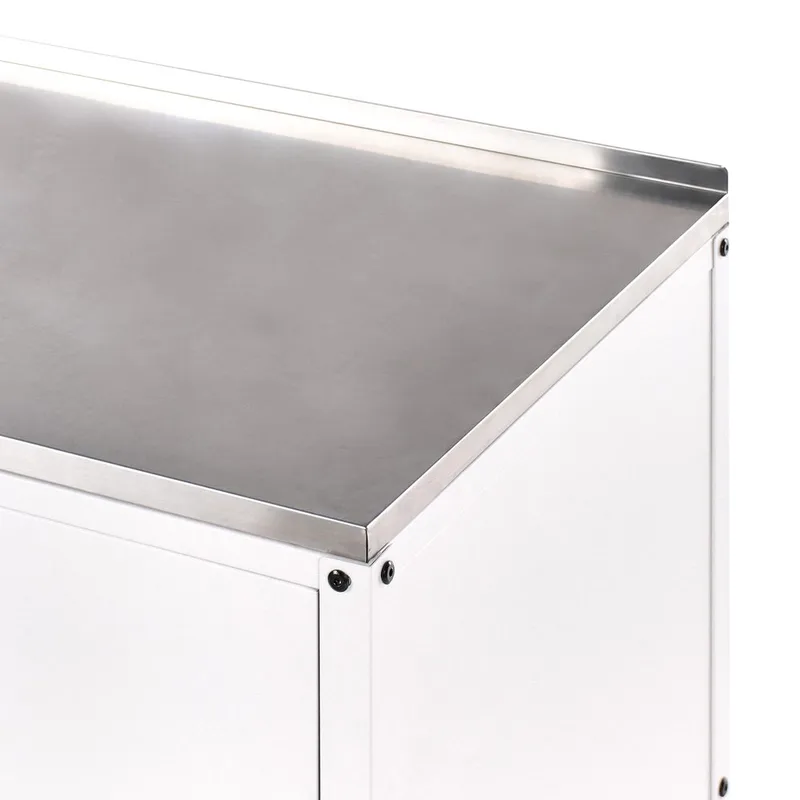 Kökskåp Vilama - Vit, Silver - Trädgård & spabad - Grillar & matlagning utomhus - Utekök - Färdiga utekök