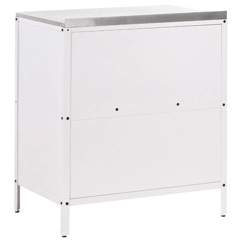 Kökskåp Vilama - Vit, Silver - Trädgård & spabad - Grillar & matlagning utomhus - Utekök - Färdiga utekök