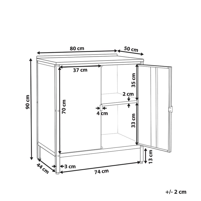 Kökskåp Vilama - Vit, Silver - Trädgård & spabad - Grillar & matlagning utomhus - Utekök - Färdiga utekök