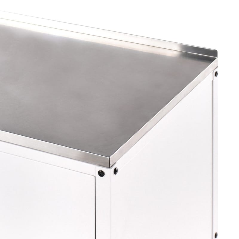 Kökskåp Vilama - Vit, Silver - Trädgård & spabad - Grillar & matlagning utomhus - Utekök - Färdiga utekök