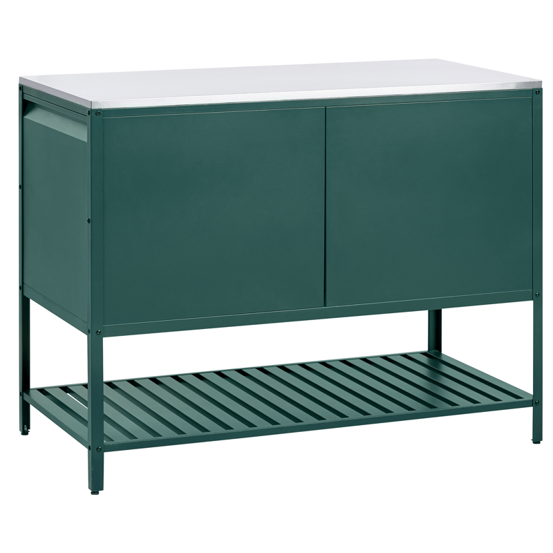 Köksskåp För Utomhusbruk Maenza Stål - Grön/Silver - Trädgård & spabad - Grillar & matlagning utomhus - Utekök - Färdiga utekök