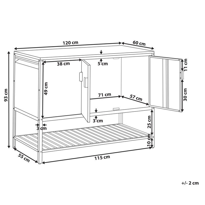 Köksskåp För Utomhusbruk Maenza Stål - Grön/Silver - Trädgård & spabad - Grillar & matlagning utomhus - Utekök - Färdiga utekök