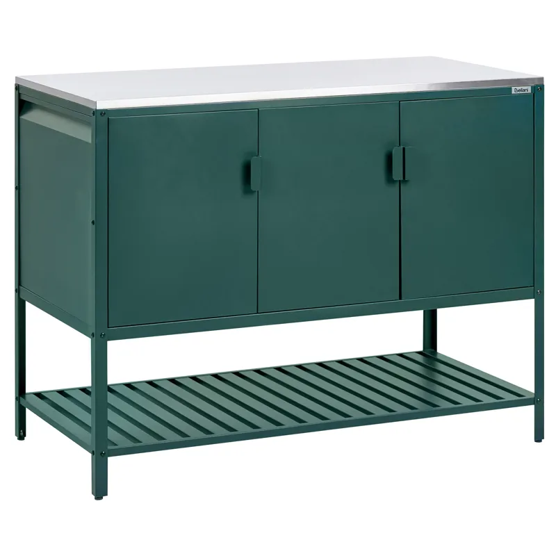 Köksskåp För Utomhusbruk Maenza Stål, Grön/Silver