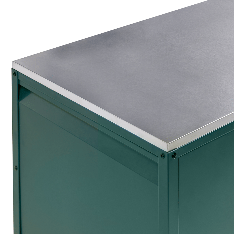 Köksskåp För Utomhusbruk Maenza Stål - Grön/Silver - Trädgård & spabad - Grillar & matlagning utomhus - Utekök - Färdiga utekök
