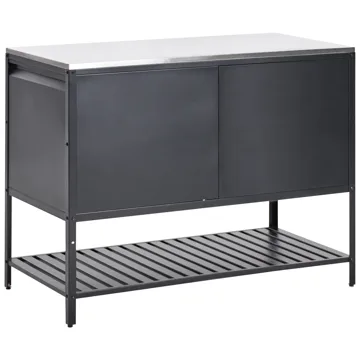 Köksskåp För Utomhusbruk Maenza Stål - Svart/Silver - Trädgård & spabad - Grillar & matlagning utomhus - Utekök - Färdiga utekök
