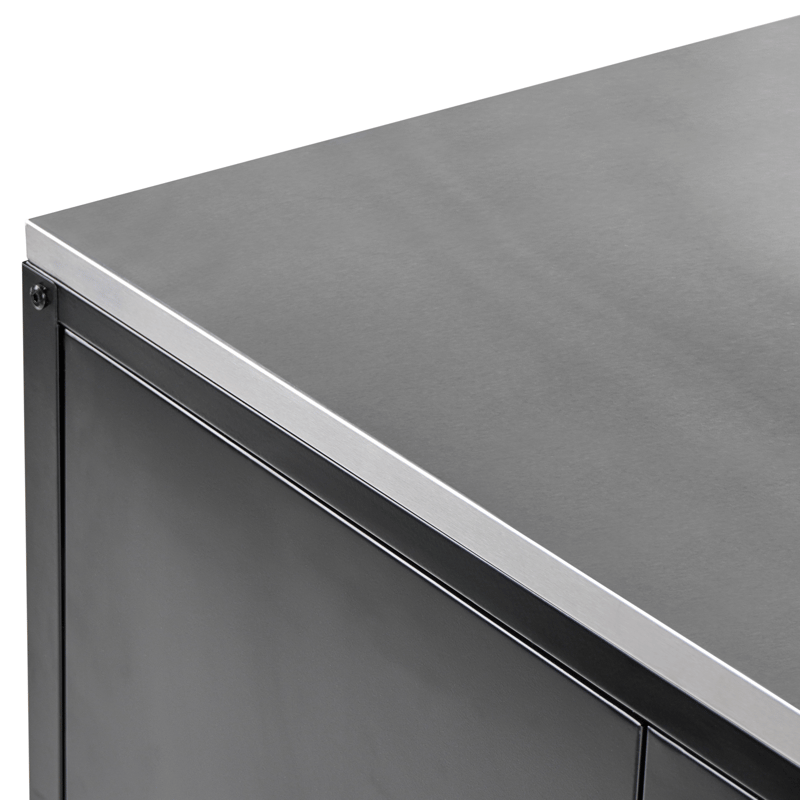 Köksskåp För Utomhusbruk Maenza Stål - Svart/Silver - Trädgård & spabad - Grillar & matlagning utomhus - Utekök - Färdiga utekök