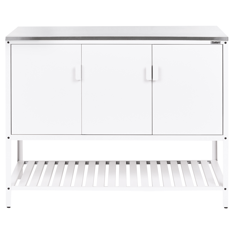 Köksskåp För Utomhusbruk Maenza - Vit/Silver - Trädgård & spabad - Grillar & matlagning utomhus - Utekök - Färdiga utekök