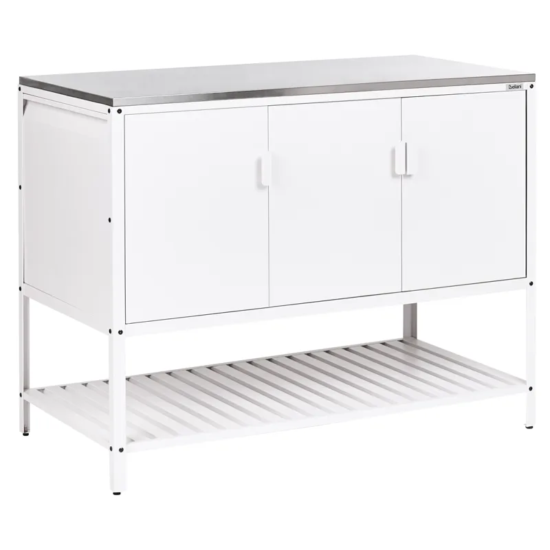 Köksskåp För Utomhusbruk Maenza, Vit/Silver