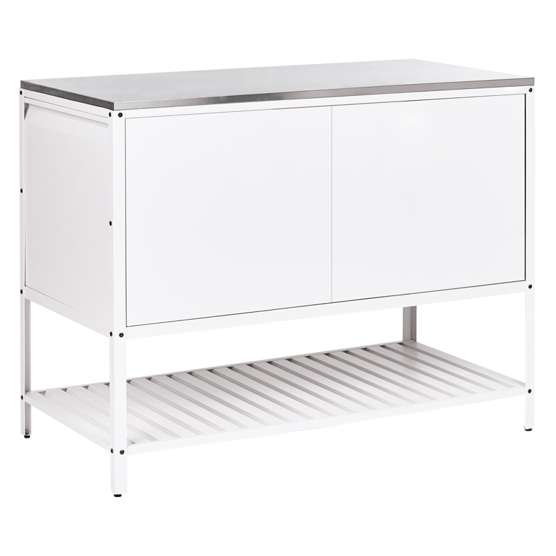 Köksskåp För Utomhusbruk Maenza - Vit/Silver - Trädgård & spabad - Grillar & matlagning utomhus - Utekök - Färdiga utekök