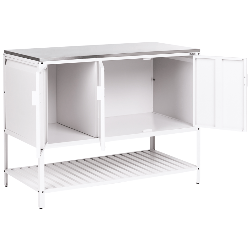 Köksskåp För Utomhusbruk Maenza - Vit/Silver - Trädgård & spabad - Grillar & matlagning utomhus - Utekök - Färdiga utekök