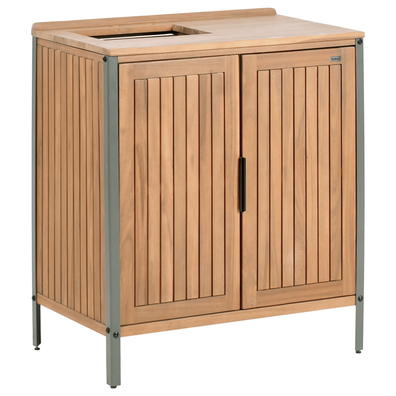 Köksskåp med Vask För Utomhusbruk Ivrea Akaciaträ - Brun/Silver/Grå - Trädgård & spabad - Grillar & matlagning utomhus - Utekök - Färdiga utekök