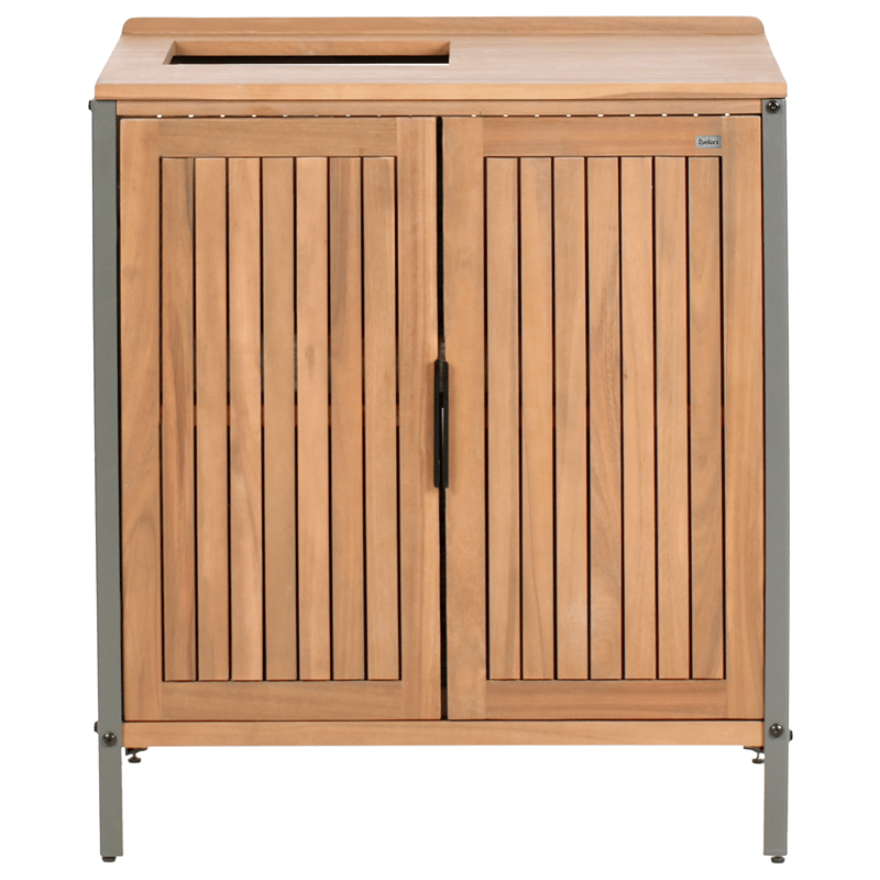 Köksskåp med Vask För Utomhusbruk Ivrea Akaciaträ - Brun/Silver/Grå - Trädgård & spabad - Grillar & matlagning utomhus - Utekök - Färdiga utekök