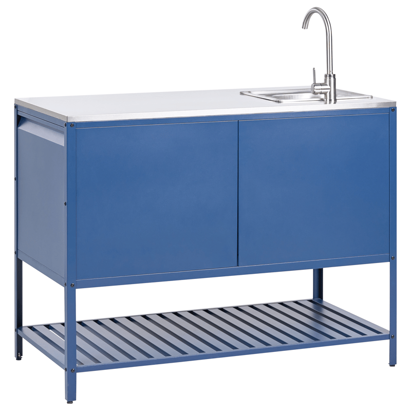 Köksskåp med Vask För Utomhusbruk Maenza Stål - Blå/Silver - Trädgård & spabad - Grillar & matlagning utomhus - Utekök - Färdiga utekök