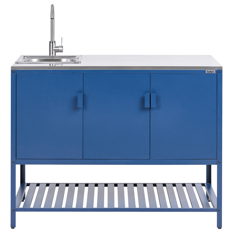 Köksskåp med Vask För Utomhusbruk Maenza Stål - Blå/Silver - Trädgård & spabad - Grillar & matlagning utomhus - Utekök - Färdiga utekök