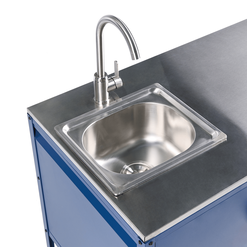 Köksskåp med Vask För Utomhusbruk Maenza Stål - Blå/Silver - Trädgård & spabad - Grillar & matlagning utomhus - Utekök - Färdiga utekök