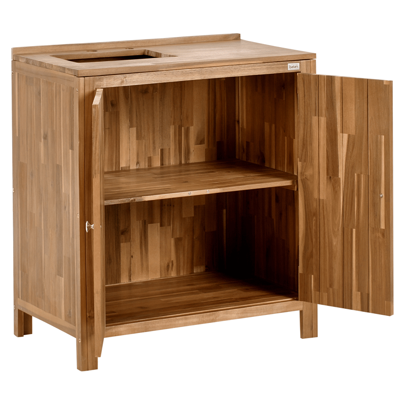 Köksskåp med Vask För Utomhusbruk Venosa Akaciaträ - Brun/Silver - Trädgård & spabad - Grillar & matlagning utomhus - Utekök - Färdiga utekök