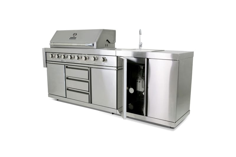 Miami Kylskåp till gasolgrill Silver - Metalcraft - Trädgård & spabad - Grillar & matlagning utomhus - Utekök - Färdiga utekök