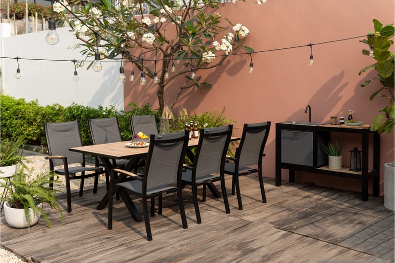 Panama Utekök utan grill 132x48 cm Svart - Lifestyle Garden - Trädgård & spabad - Grillar & matlagning utomhus - Utekök - Färdiga utekök