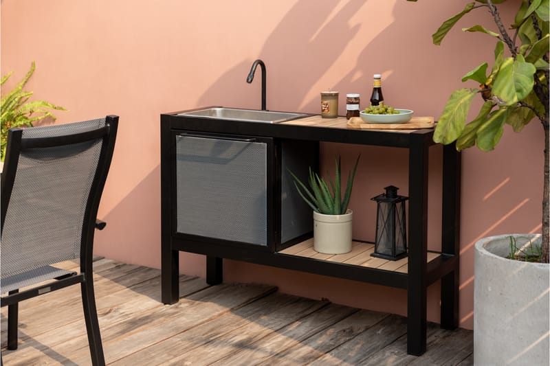 Panama Utekök utan grill 132x48 cm Svart - Lifestyle Garden - Trädgård & spabad - Grillar & matlagning utomhus - Utekök - Färdiga utekök
