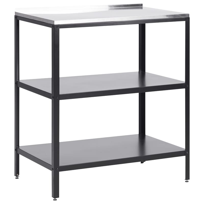 Stor köksö Vilama - Svart, Silver - Trädgård & spabad - Grillar & matlagning utomhus - Utekök - Färdiga utekök