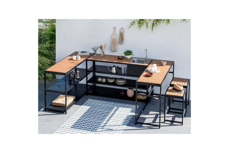 Trädgårdskök Avetrana 150x50x116 cm - 150x50x116 cm - Trädgård & spabad - Grillar & matlagning utomhus - Utekök - Bygga utekök
