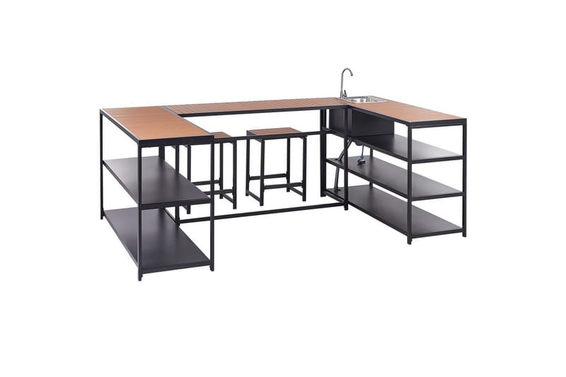 Trädgårdskök Avetrana 150x50x116 cm - 150x50x116 cm - Trädgård & spabad - Grillar & matlagning utomhus - Utekök - Bygga utekök