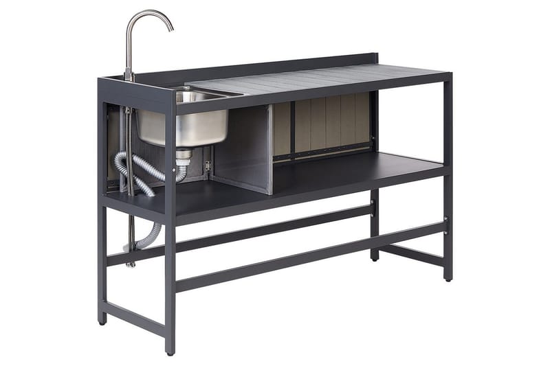 Trädgårdskök Ortisei Grå - Grå - Trädgård & spabad - Grillar & matlagning utomhus - Utekök - Färdiga utekök