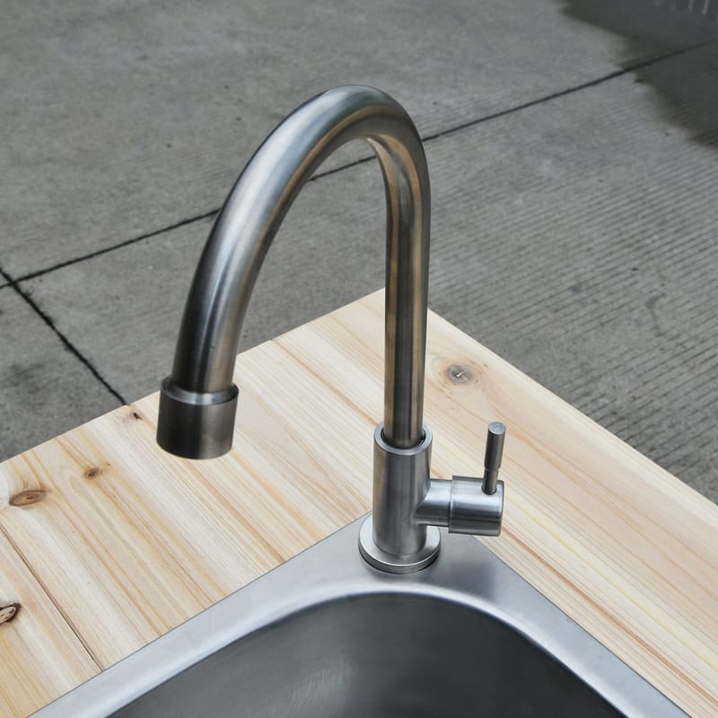 Utekök med diskho och blandare | FSC-certifierat trä - Trädgård & spabad - Grillar & matlagning utomhus - Utekök - Färdiga utekök