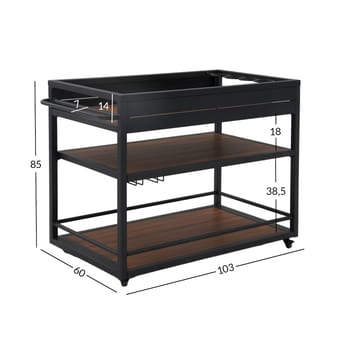 Uteköksmodul Boden 110x60x85 cm - Mörkgrå - Trädgård & spabad - Grillar & matlagning utomhus - Utekök - Färdiga utekök