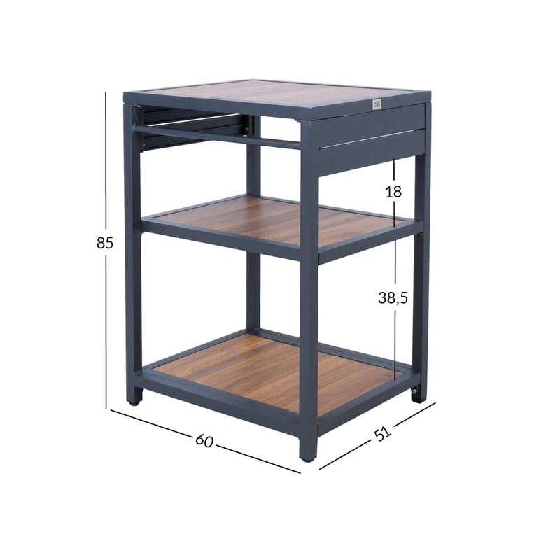 Uteköksmodul Boden 51x60x85 cm - Mörkgrå - Trädgård & spabad - Grillar & matlagning utomhus - Utekök - Färdiga utekök