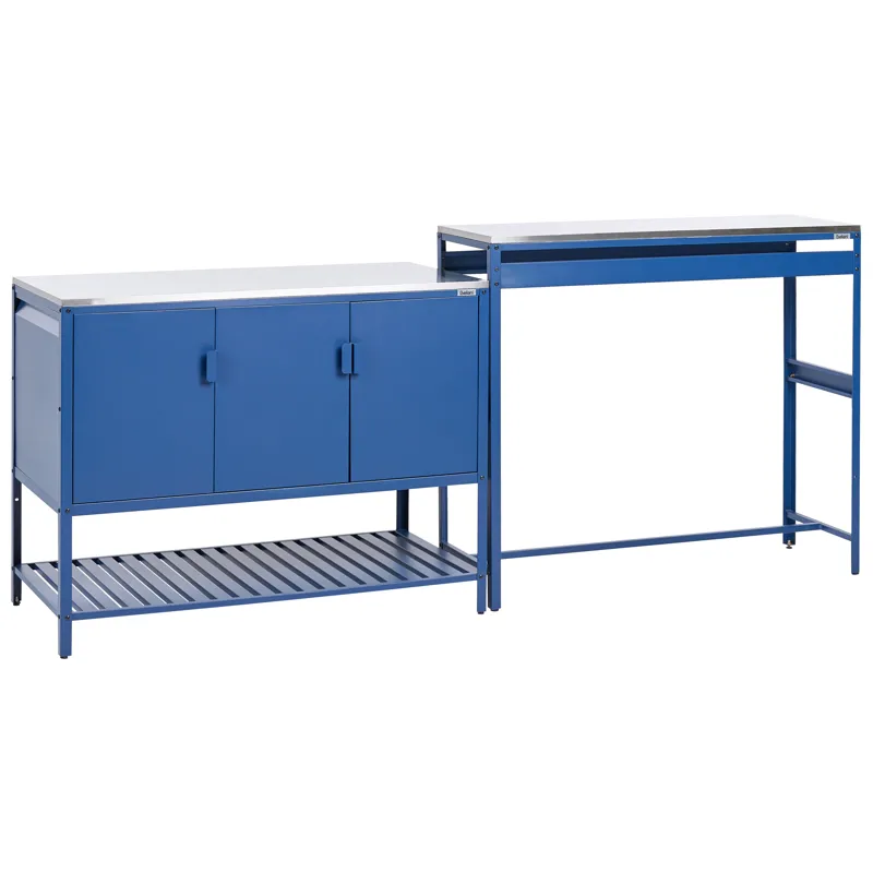 Uteköksset i 2 Delar med Barbord Maenza, Blå/Silver