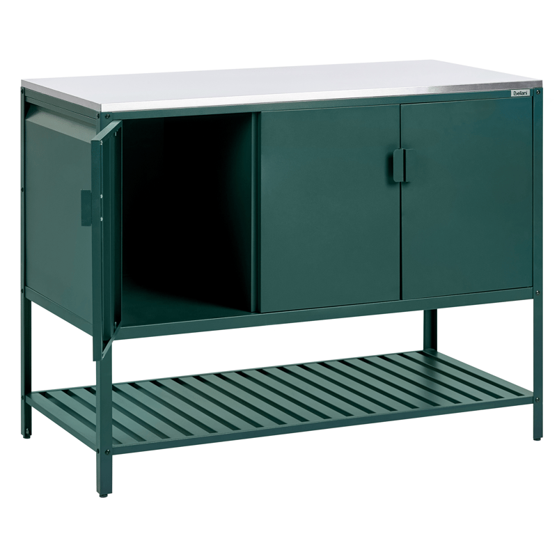 Uteköksset i 2 Delar med Barbord Maenza Stål - Grön/Svart - Trädgård & spabad - Grillar & matlagning utomhus - Utekök - Färdiga utekök