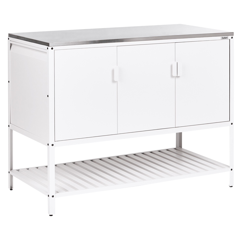 Uteköksset i 2 Delar med Barbord Maenza Stål - Vit/Svart - Trädgård & spabad - Grillar & matlagning utomhus - Utekök - Färdiga utekök